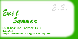 emil sammer business card